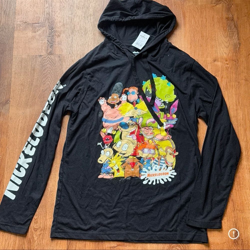 NEW Nickelodeon Black Character Lightweight Hoodie Women’s Medium